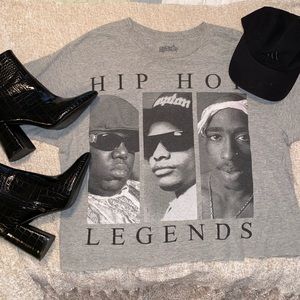 Vintage Graphic Tee - Hip Hop Legends Crop Top